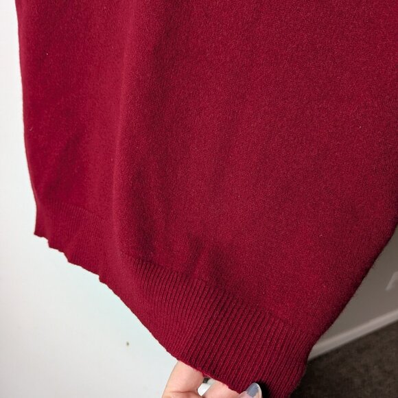 James Pringle 100% Cashmere Red Scottish Fashions V Neck Sweater Size 44 - Picture 2 of 14